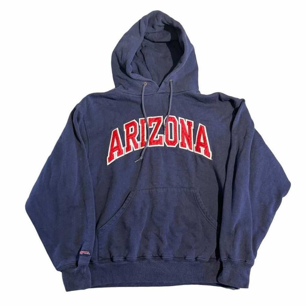 JanSport Arizona Wildcats Hoodie Size S Blue Spellout Fleece Pullover